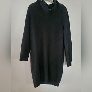 MICHAEL Michael Kors Black Turtleneck Sweater Dress L